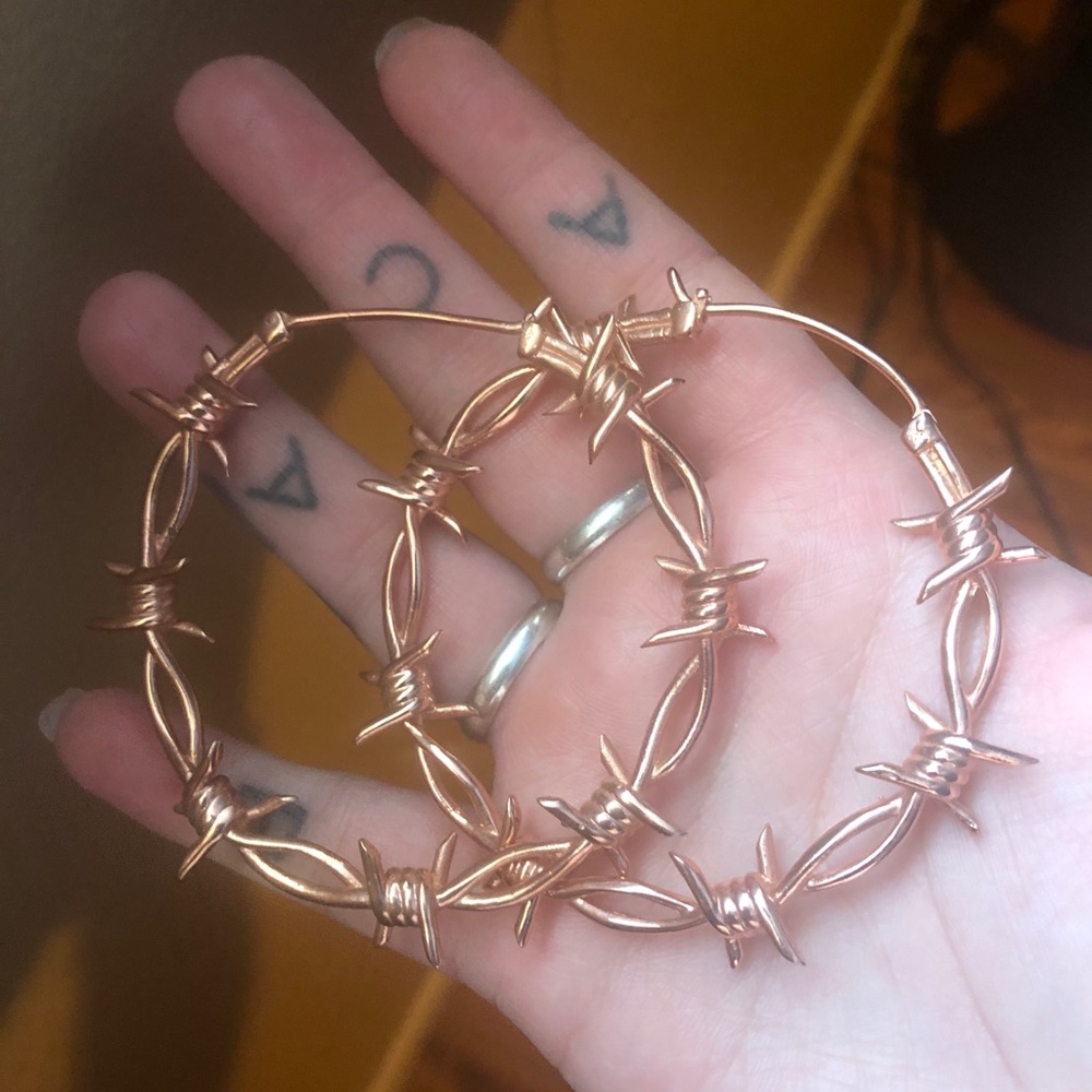 Barbed Wire Ear weights Maya jewelry